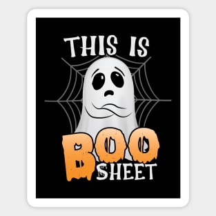 This is boo sheet funny Halloween spiderweb Magnet